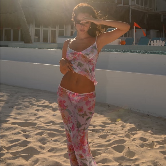 SOLAY VINTAGE FLOWER COVER UP SET | BANHANOT - Picture 3 of 13